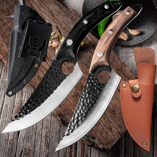 MasterCraft™ Stainless Steel Boning Knife – Handmade Forged Chef Tool, Meat Cleaver & Outdoor Fishing Knife