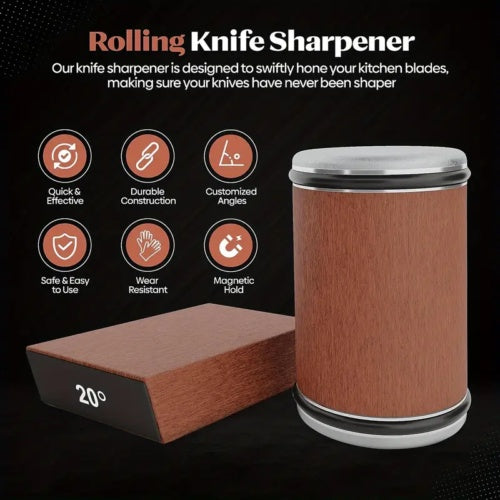 RollSharp™ Rolling Knife Sharpener Kit – Precision Edge Tool for Straight Blade Sharpening